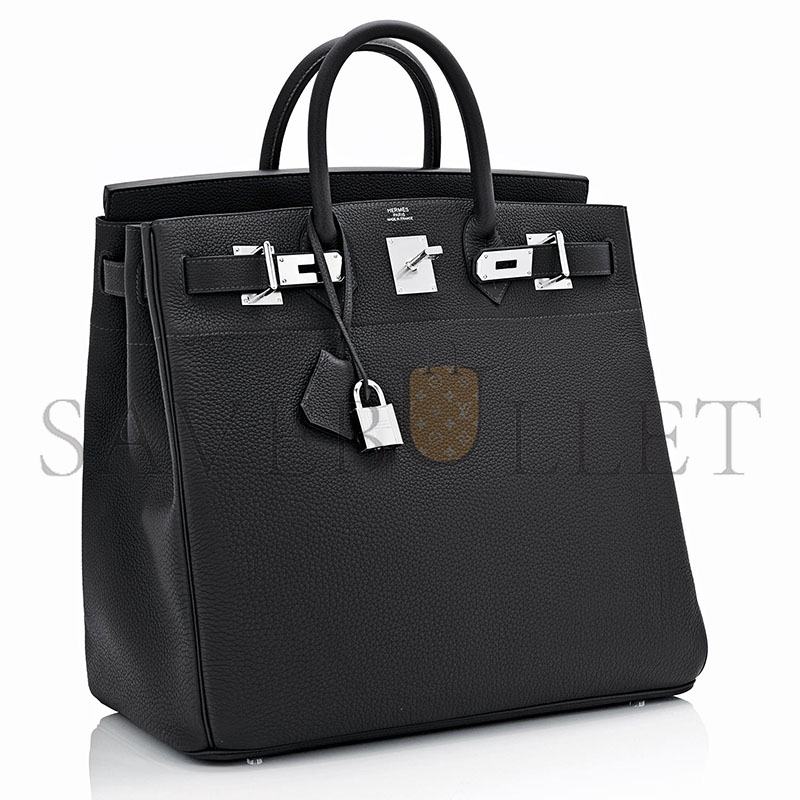 H**mes hac birkin 40 black togo palladium bag (40*38*24cm)